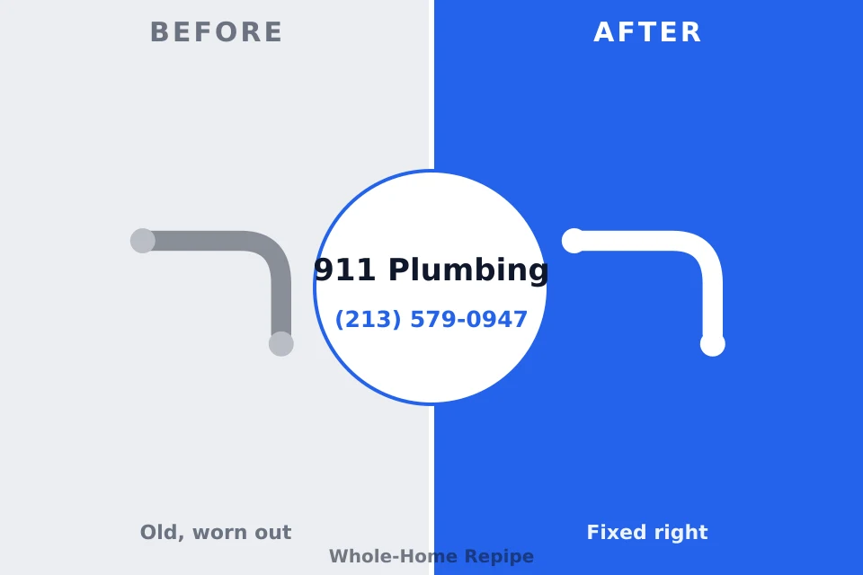 Before and after: plumbing repair Niwot, CO